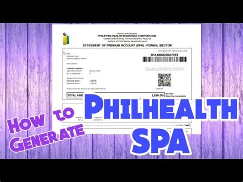 How to Generate and Print Philhealth SPA .